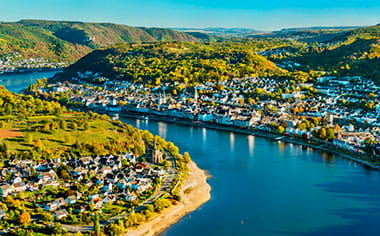 View of Boppard and the Rhine, Germany